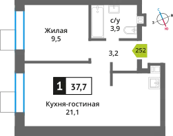 Фото квартиры в ЖК Никольский квартал Отрада