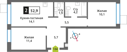 Фото квартиры в ЖК Никольский квартал Отрада
