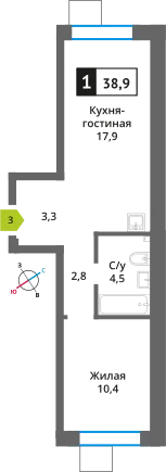 Фото квартиры в ЖК Никольский квартал Отрада