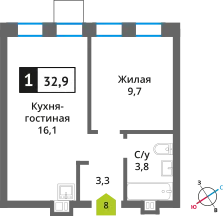 Фото квартиры в ЖК Никольский квартал Отрада