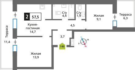 Фото квартиры в ЖК Никольский квартал Отрада