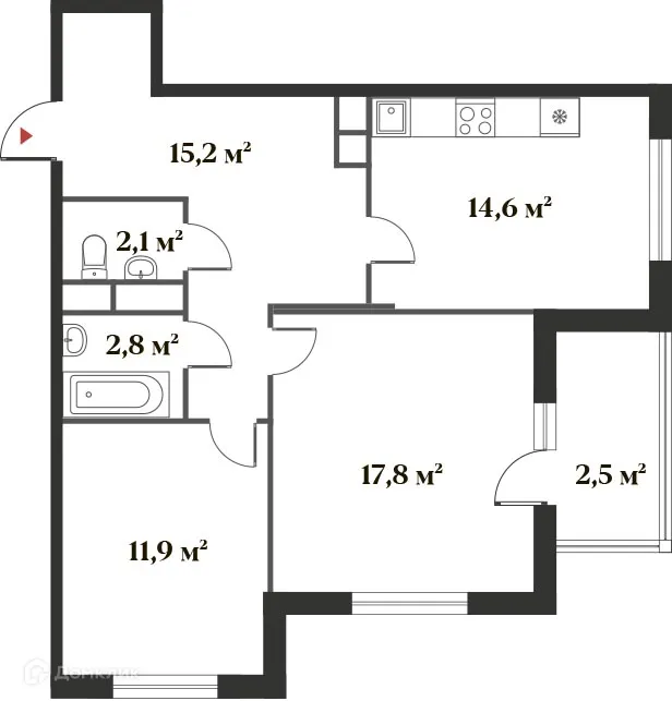 Фото квартиры в ЖК 8 Клёнов (миниполис 8 Клёнов)