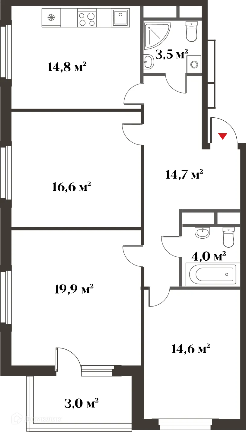 Фото квартиры в ЖК 8 Клёнов (миниполис 8 Клёнов)