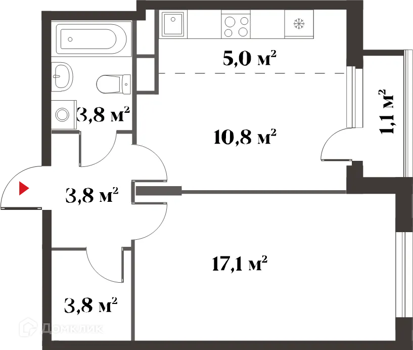 Фото квартиры в ЖК 8 Клёнов (миниполис 8 Клёнов)