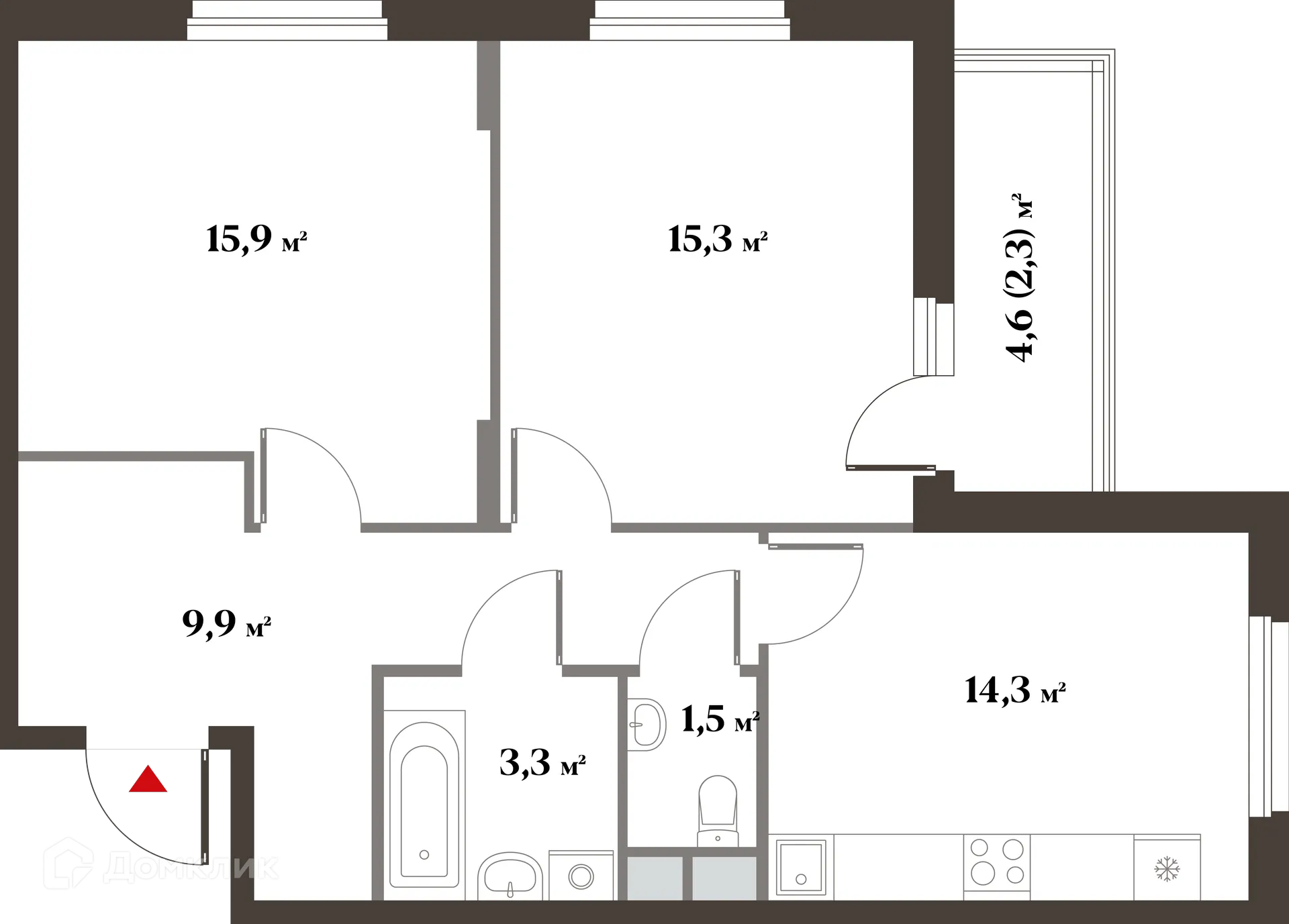 Фото квартиры в ЖК 8 Клёнов (миниполис 8 Клёнов)