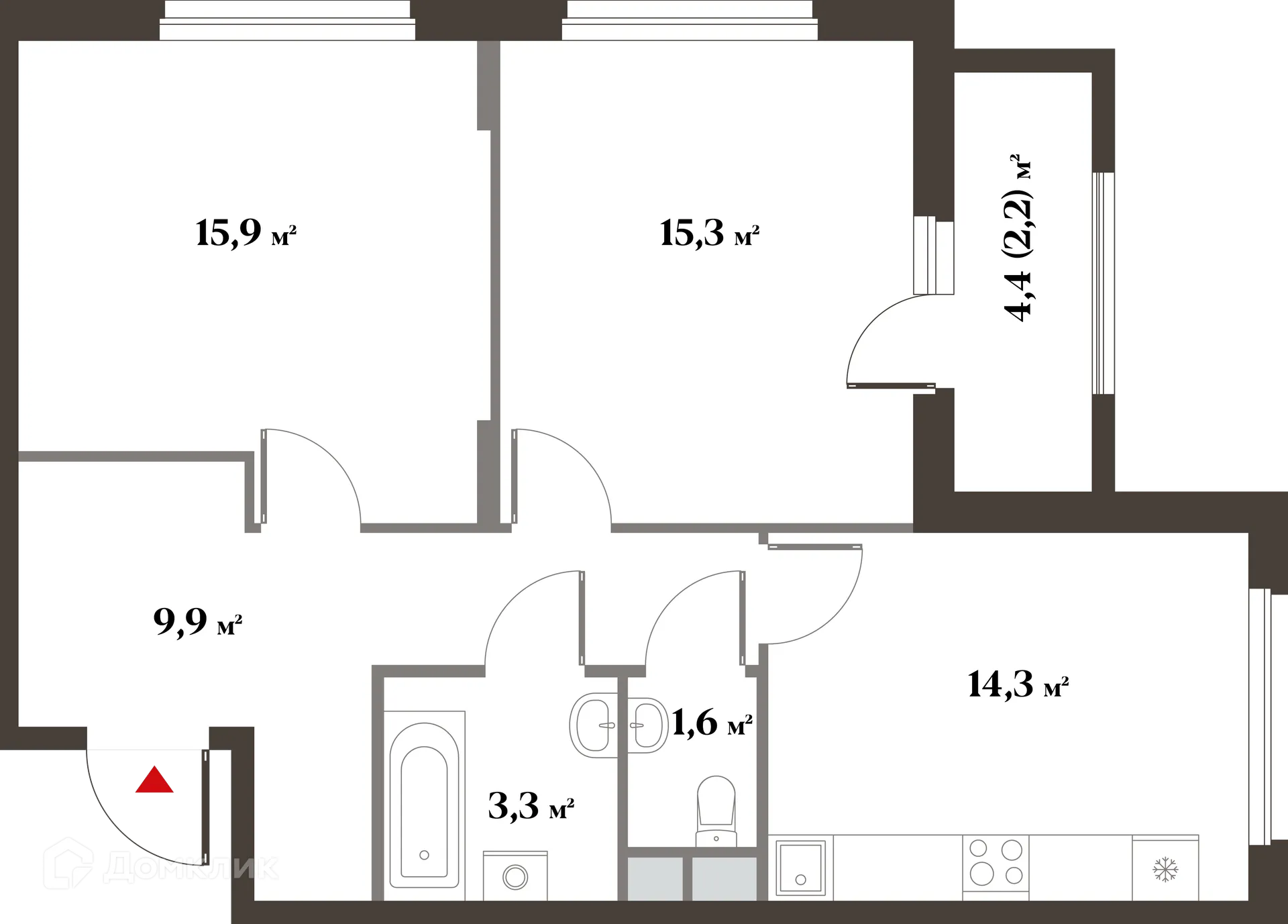 Фото квартиры в ЖК 8 Клёнов (миниполис 8 Клёнов)