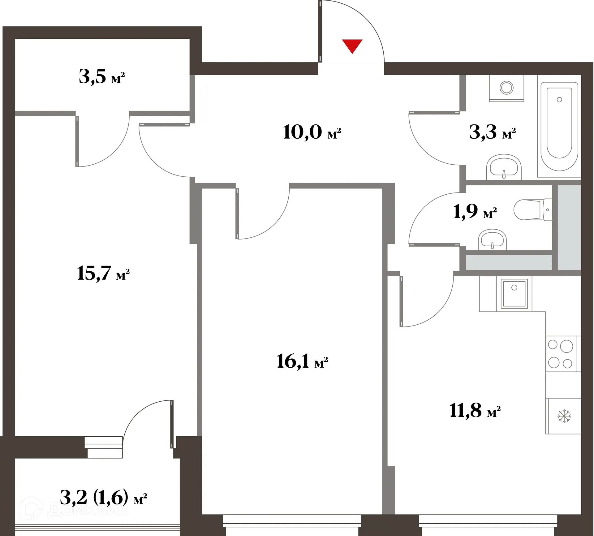 Фото квартиры в ЖК 8 Клёнов (миниполис 8 Клёнов)