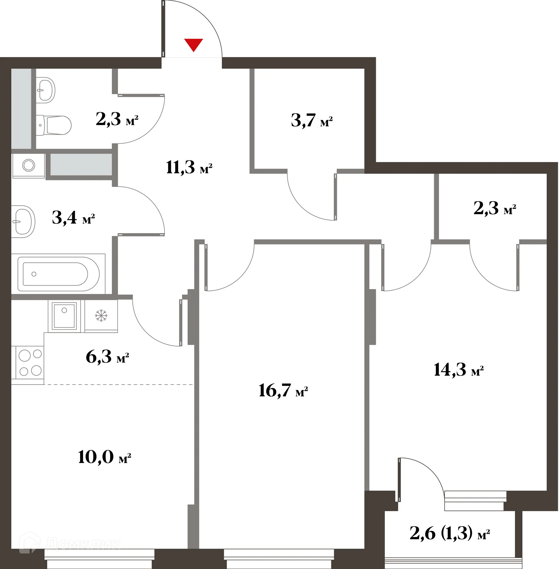 Фото квартиры в ЖК 8 Клёнов (миниполис 8 Клёнов)