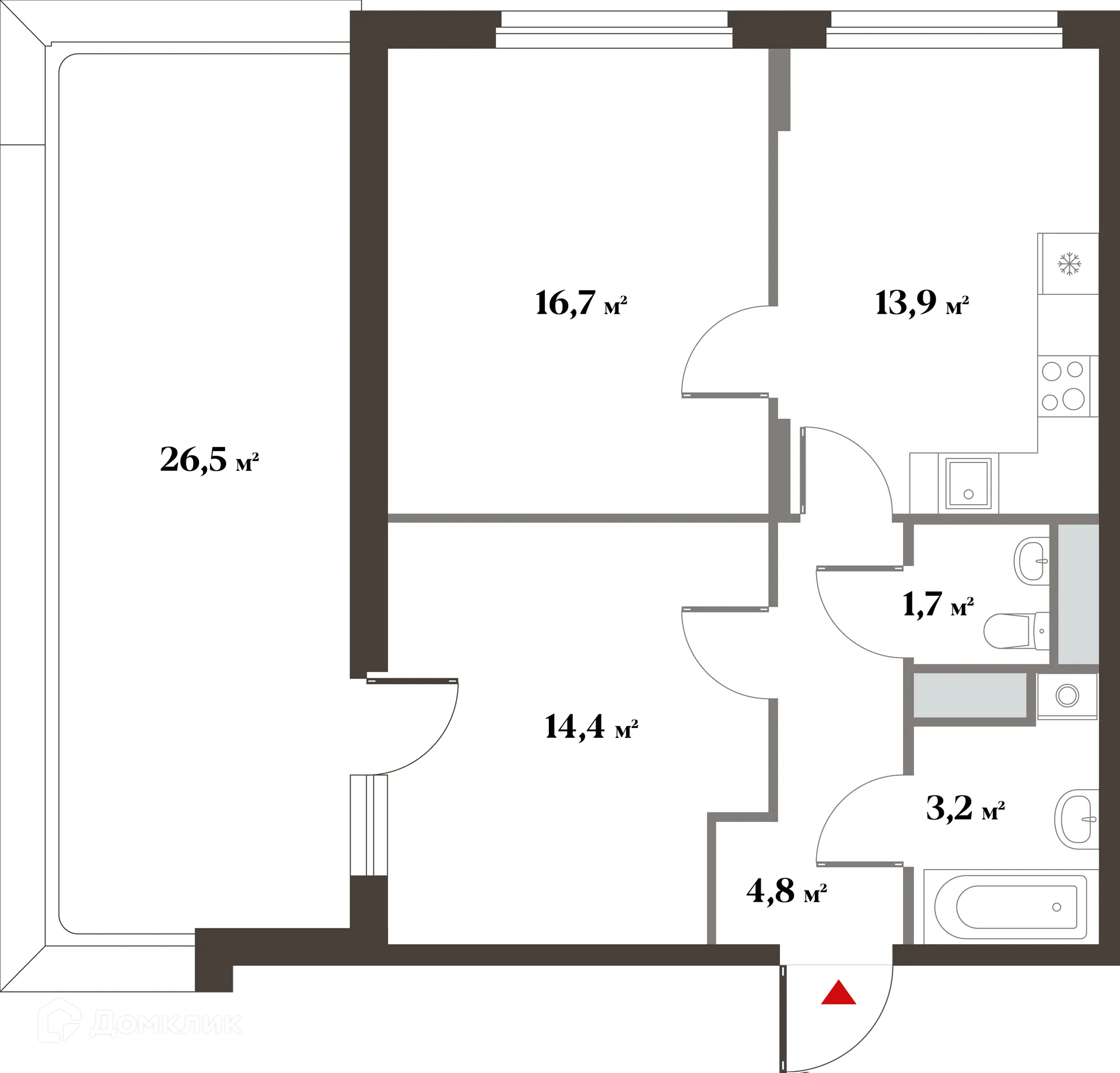 Фото квартиры в ЖК 8 Клёнов (миниполис 8 Клёнов)