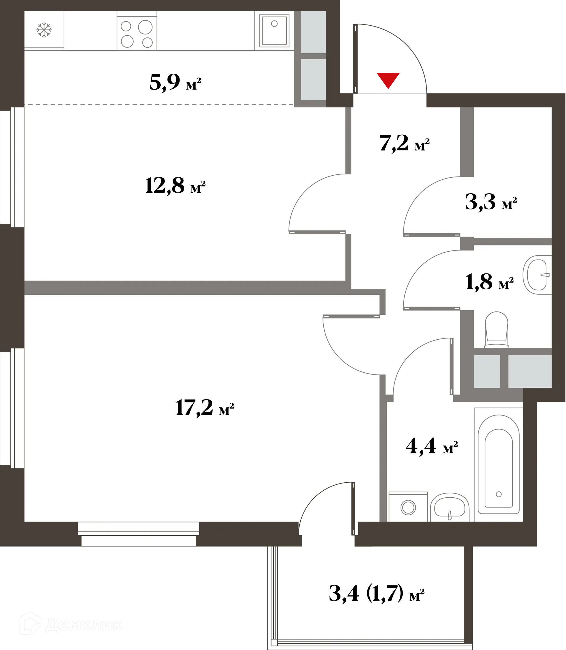 Фото квартиры в ЖК 8 Клёнов (миниполис 8 Клёнов)