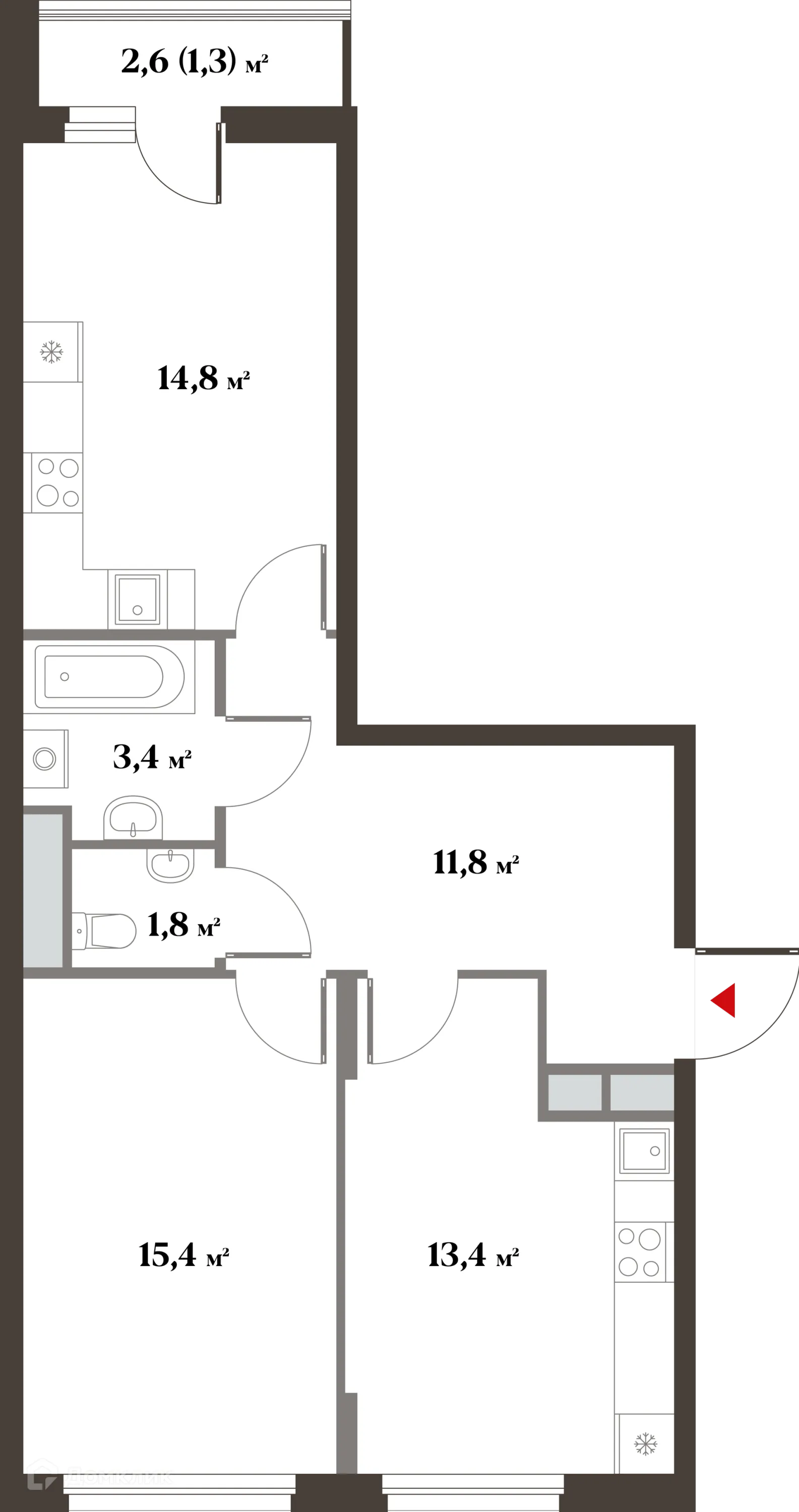 Фото квартиры в ЖК 8 Клёнов (миниполис 8 Клёнов)