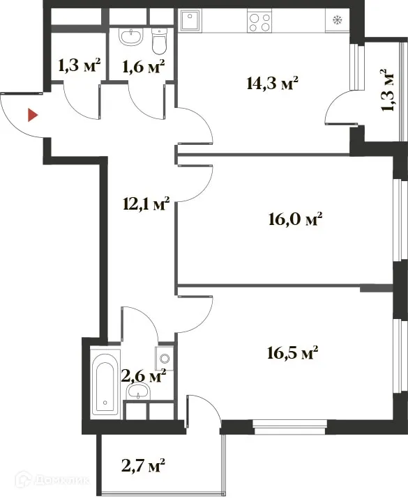 Фото квартиры в ЖК 8 Клёнов (миниполис 8 Клёнов)
