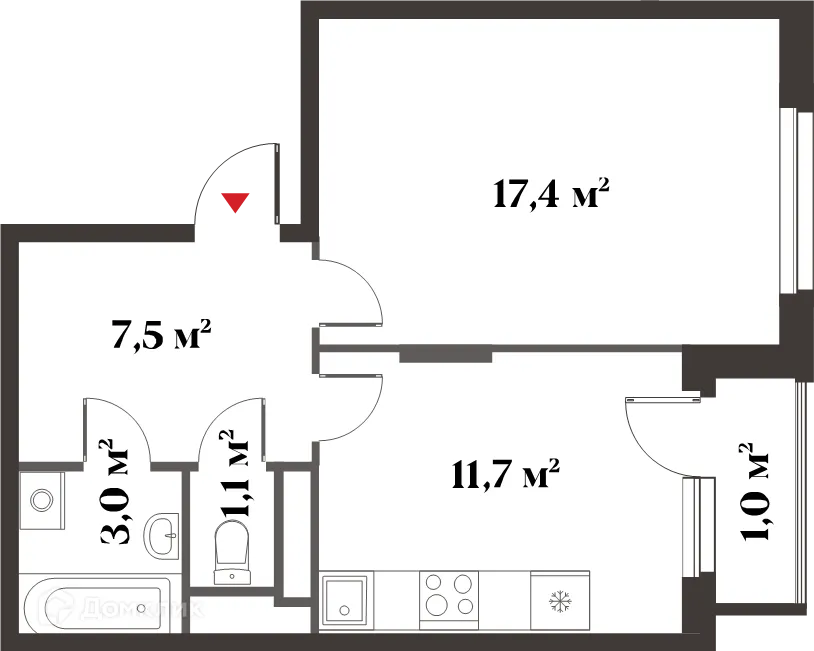Фото квартиры в ЖК 8 Клёнов (миниполис 8 Клёнов)