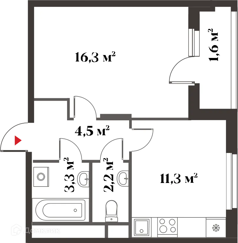 Фото квартиры в ЖК 8 Клёнов (миниполис 8 Клёнов)