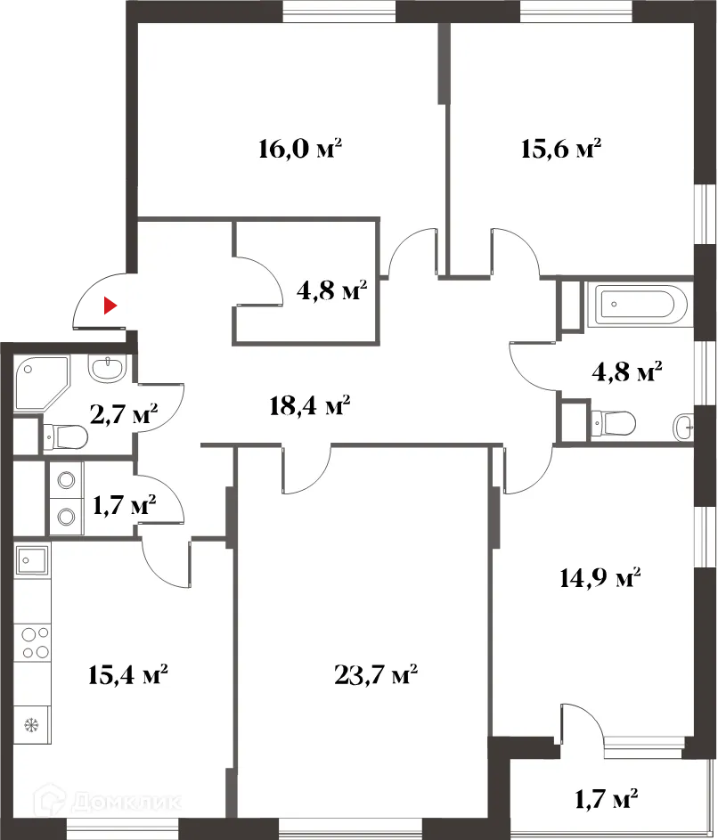 Фото квартиры в ЖК 8 Клёнов (миниполис 8 Клёнов)