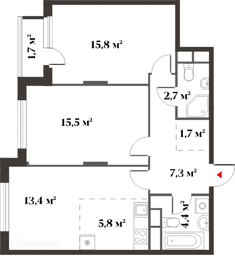 Фото квартиры в ЖК 8 Клёнов (миниполис 8 Клёнов)