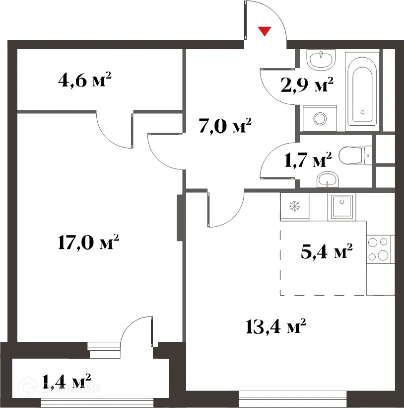 Фото квартиры в ЖК 8 Клёнов (миниполис 8 Клёнов)