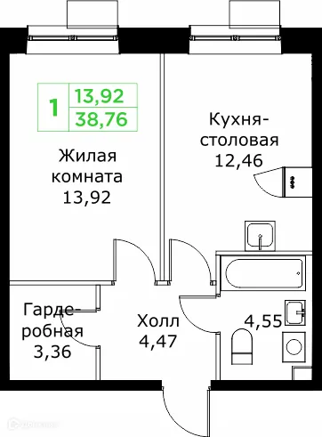 Фото квартиры в ЖК КИТ 2