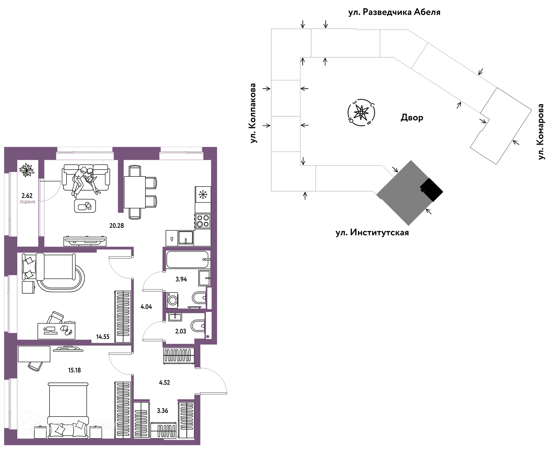 Фото квартиры в ЖК Страна.Парковая