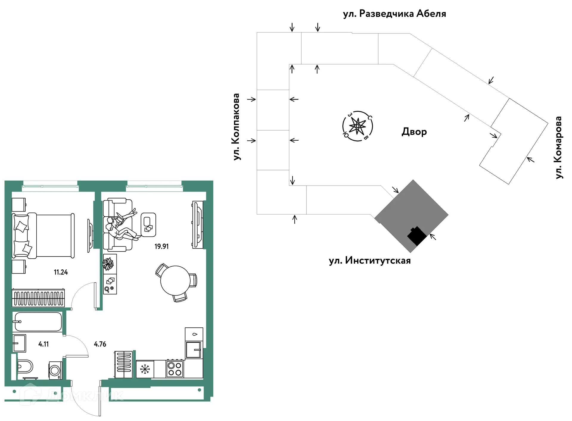 Фото квартиры в ЖК Страна.Парковая