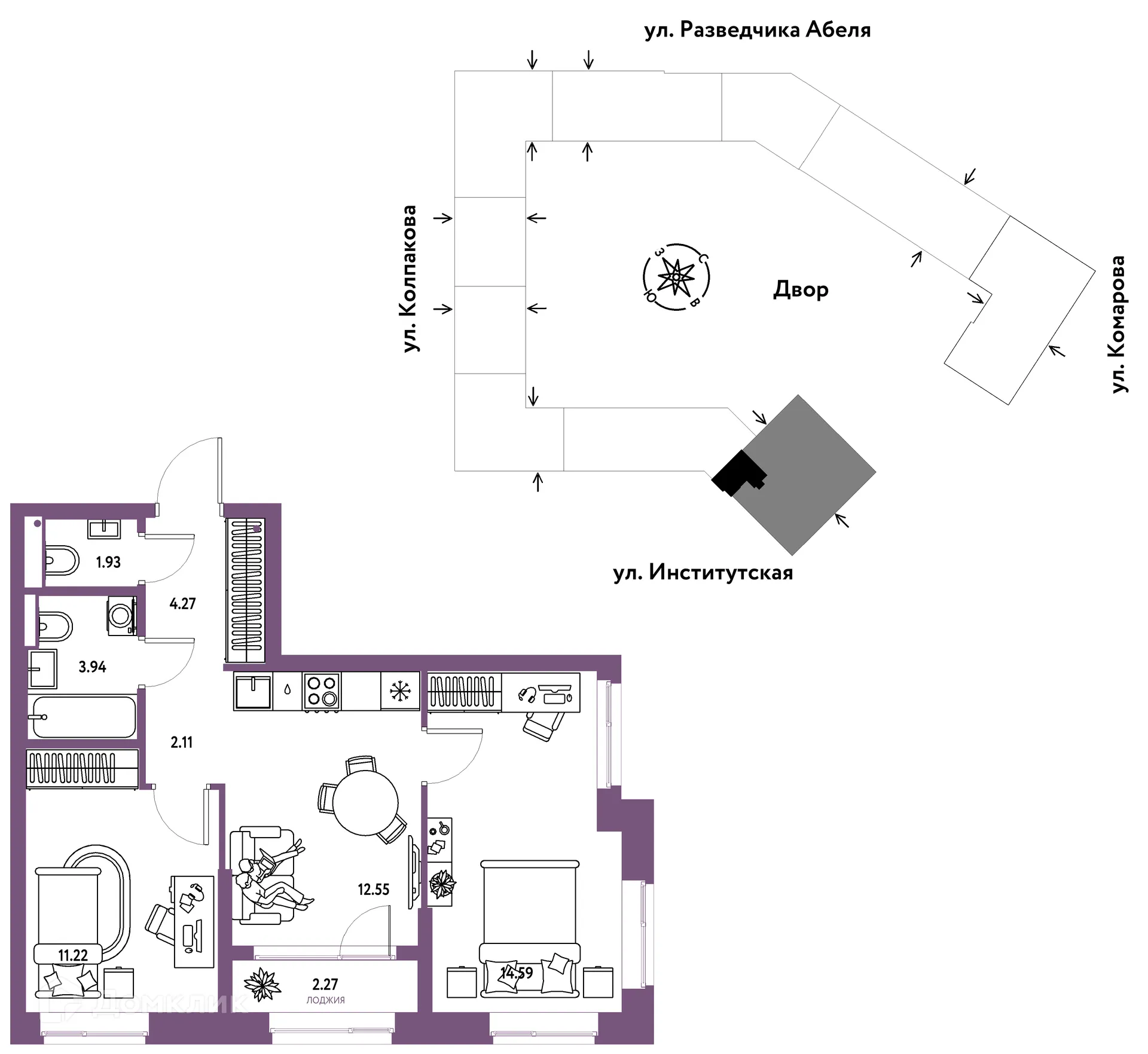 Фото квартиры в ЖК Страна.Парковая