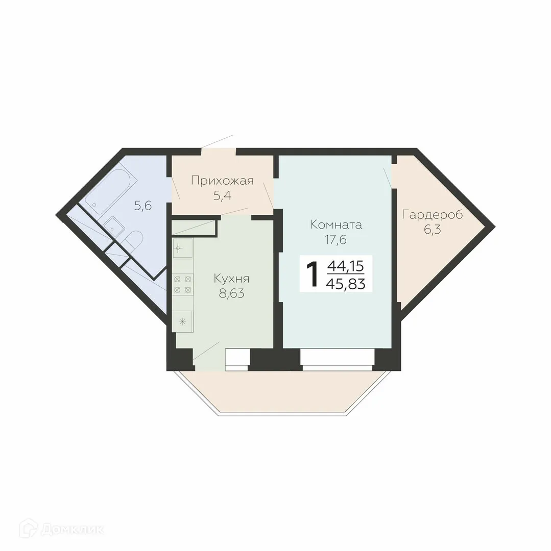 Фото квартиры в ЖК Арт-квартал "Онегин"