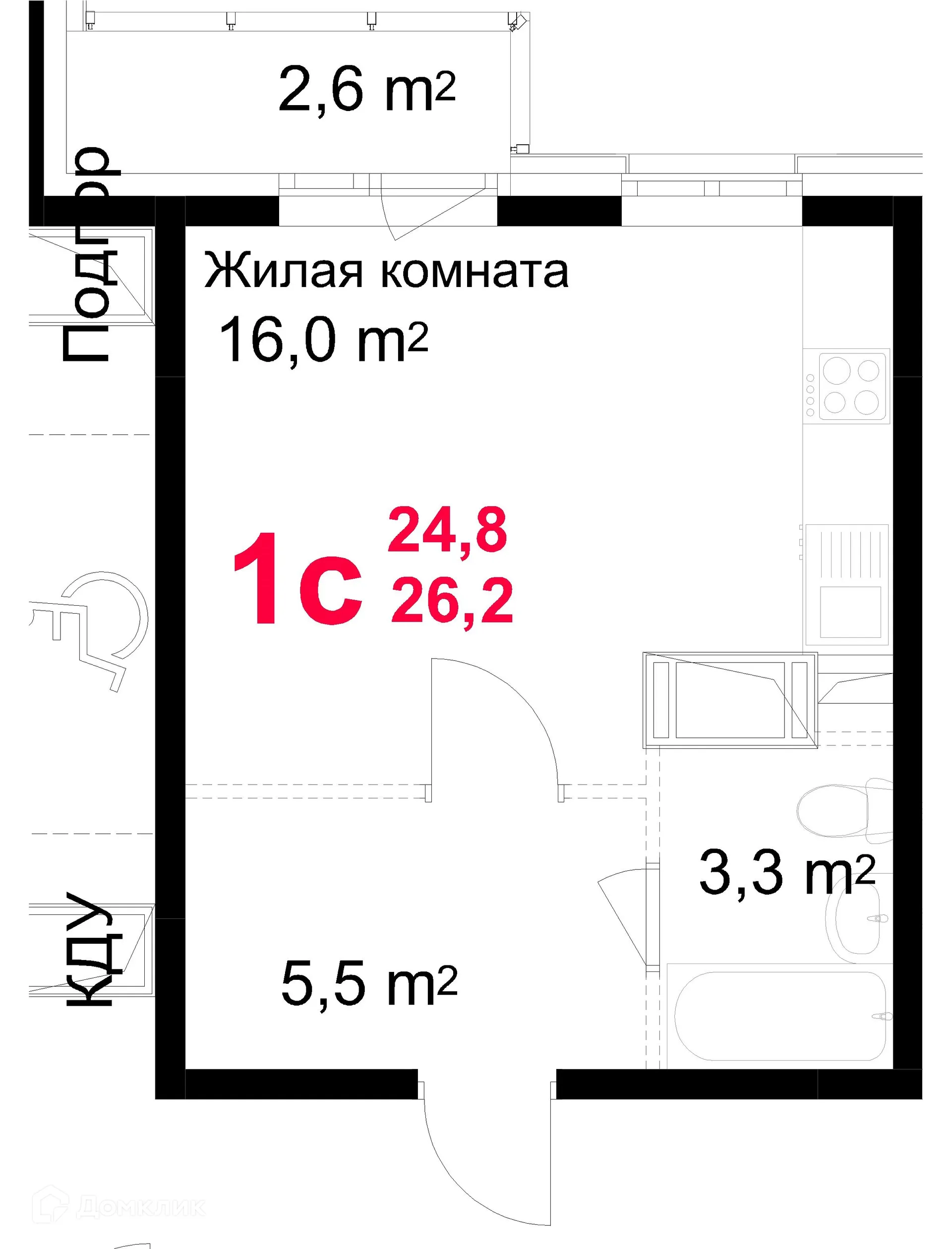 Фото квартиры в ЖК "Красная Горка"
