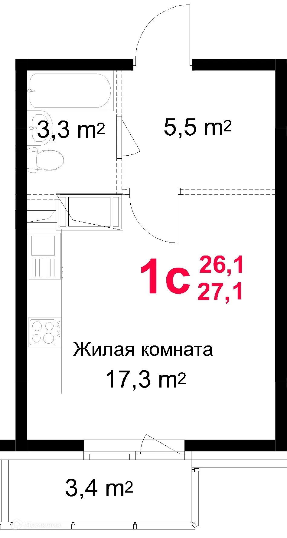 Фото квартиры в ЖК "Красная Горка"