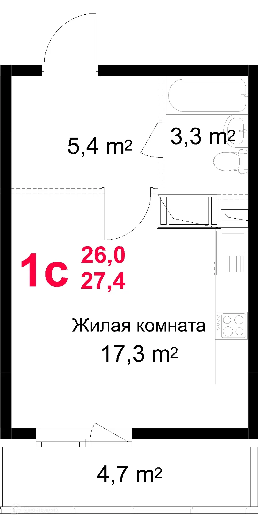 Фото квартиры в ЖК "Красная Горка"