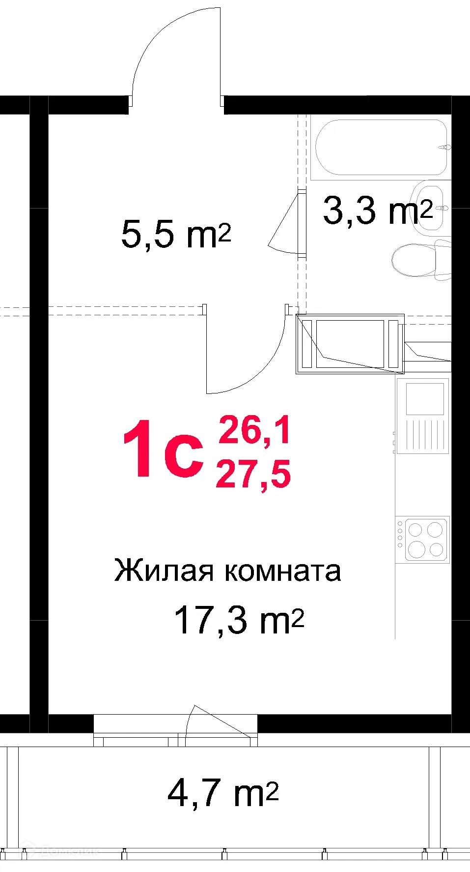 Фото квартиры в ЖК "Красная Горка"