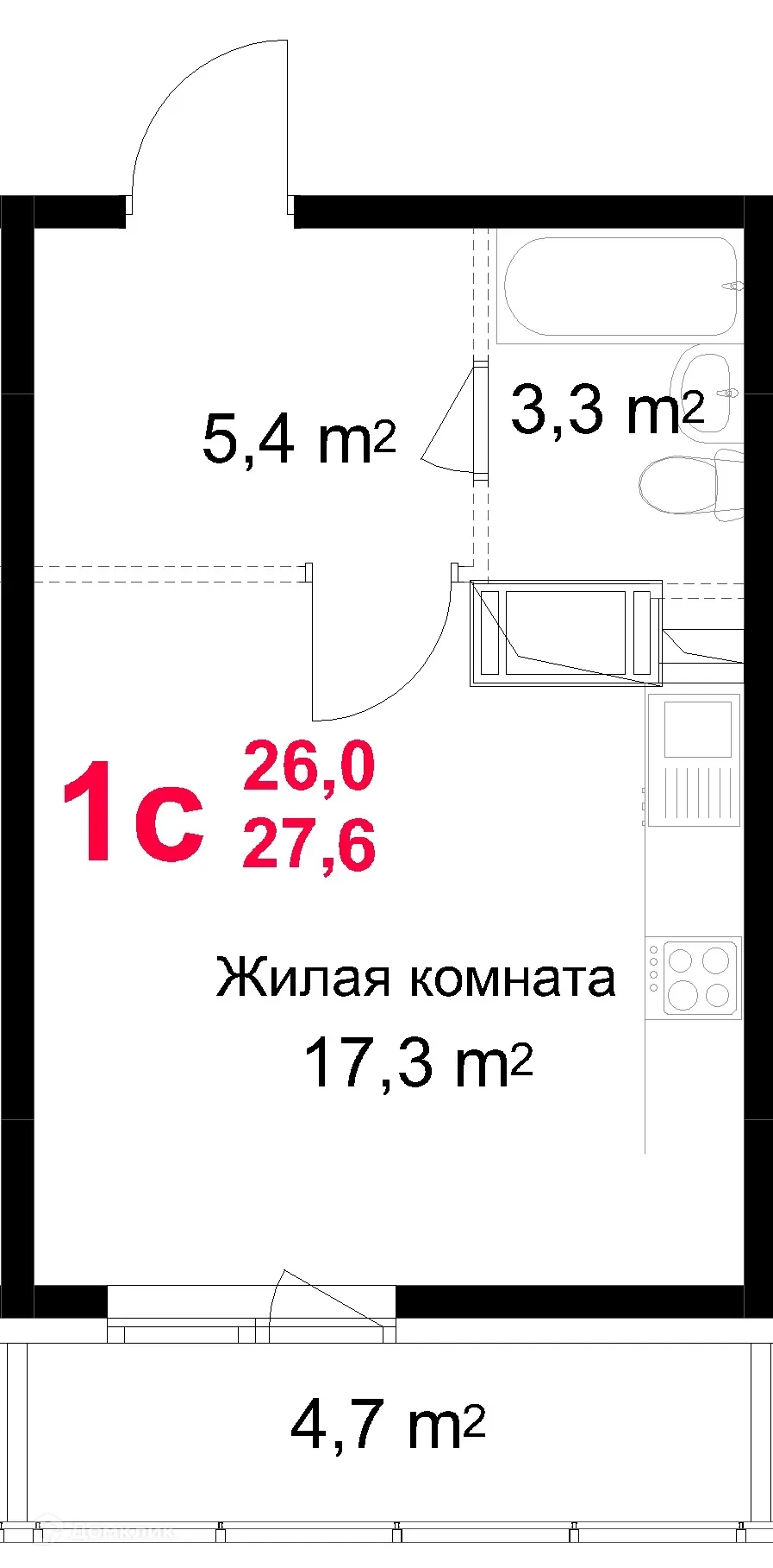 Фото квартиры в ЖК "Красная Горка"