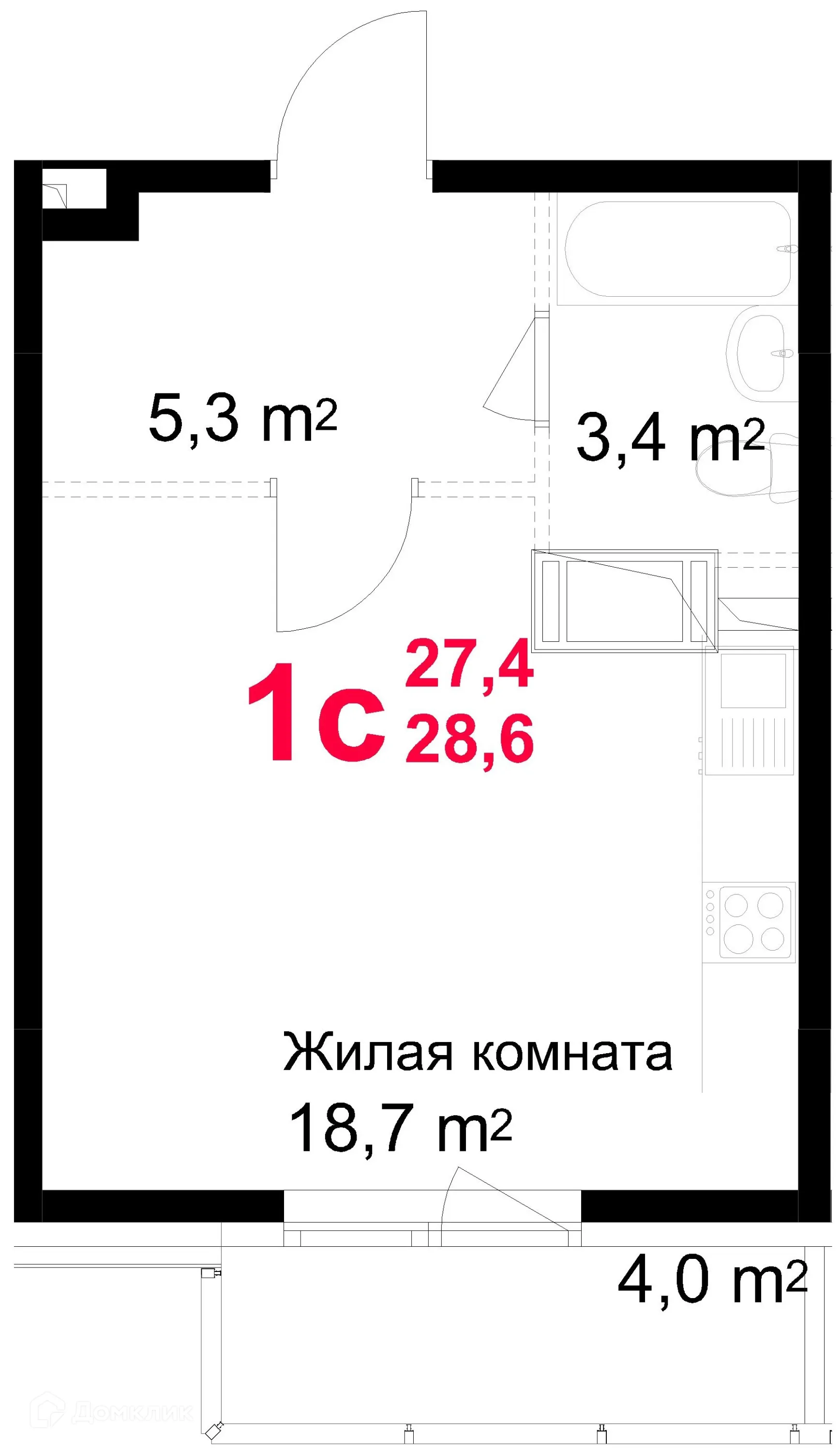 Фото квартиры в ЖК "Красная Горка"