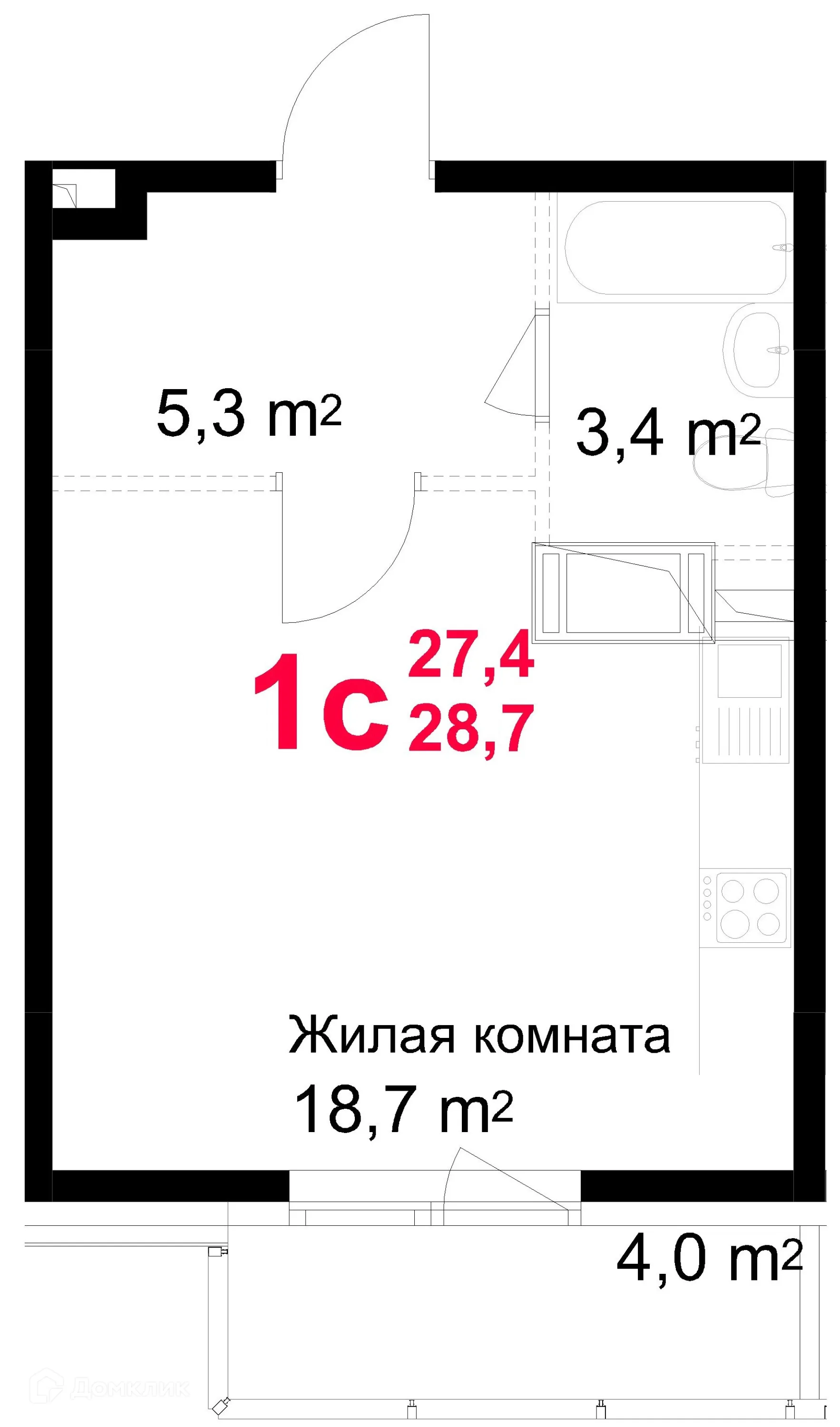 Фото квартиры в ЖК "Красная Горка"