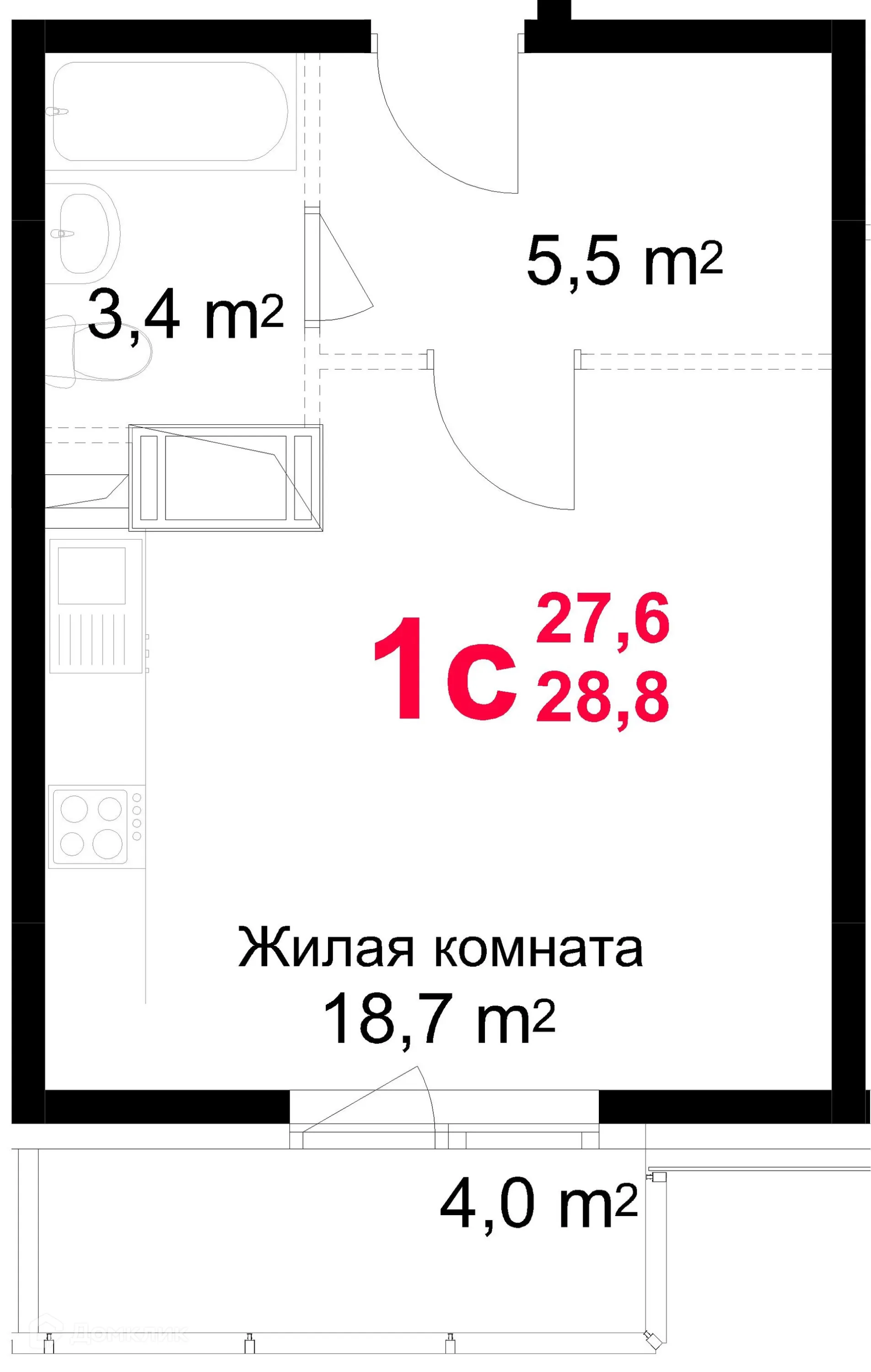 Фото квартиры в ЖК "Красная Горка"