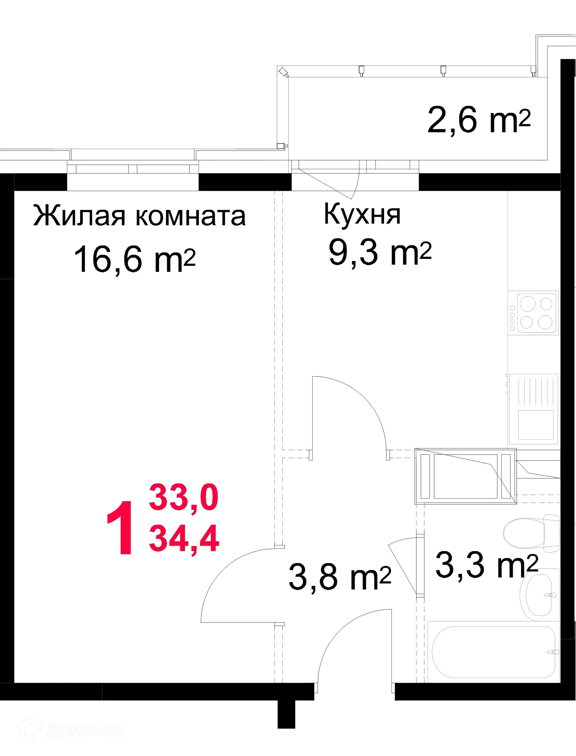 Фото квартиры в ЖК "Красная Горка"