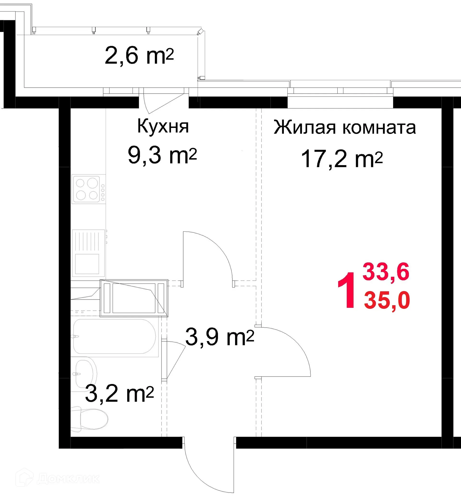Фото квартиры в ЖК "Красная Горка"