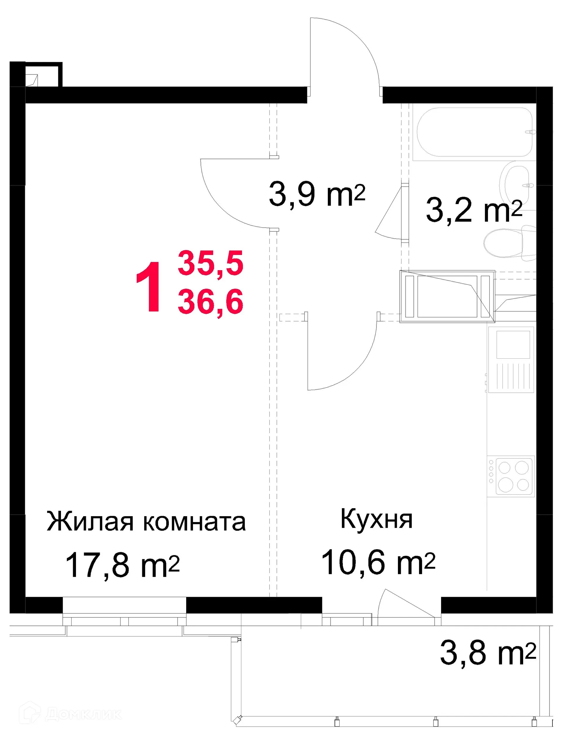 Фото квартиры в ЖК "Красная Горка"