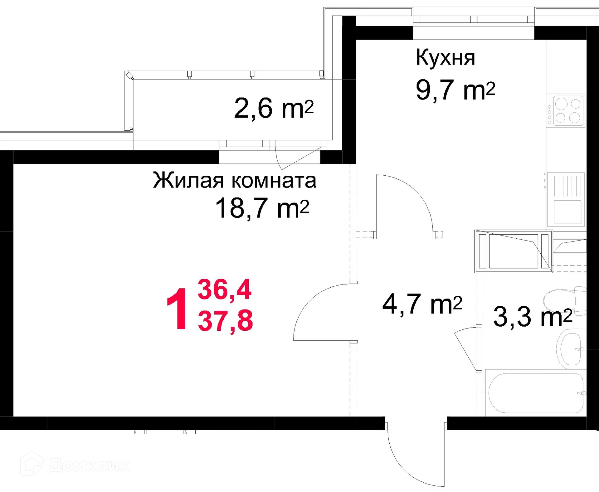 Фото квартиры в ЖК "Красная Горка"