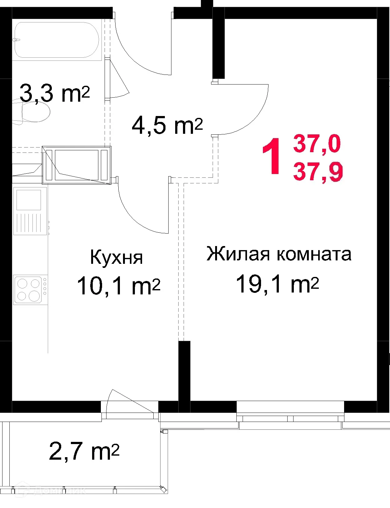 Фото квартиры в ЖК "Красная Горка"