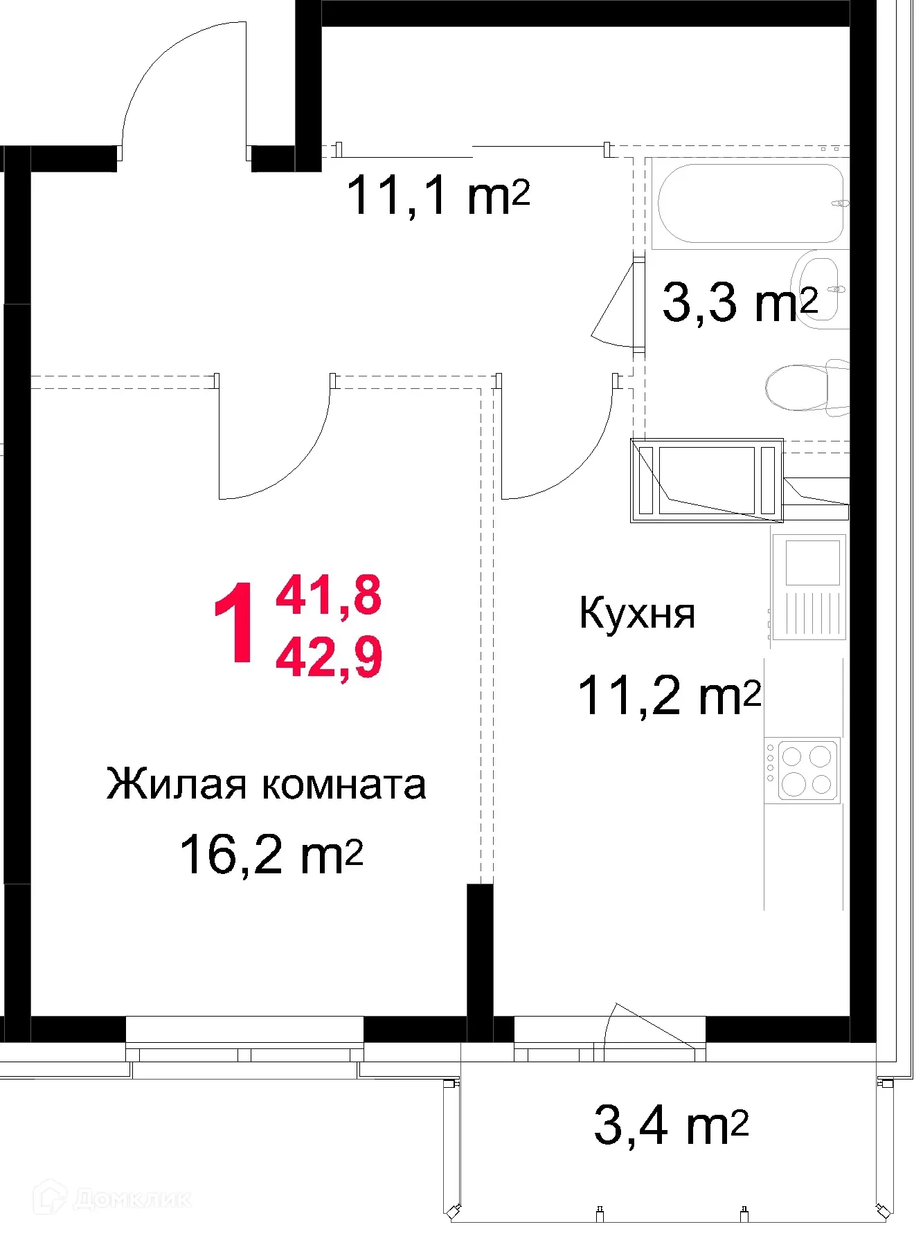 Фото квартиры в ЖК "Красная Горка"