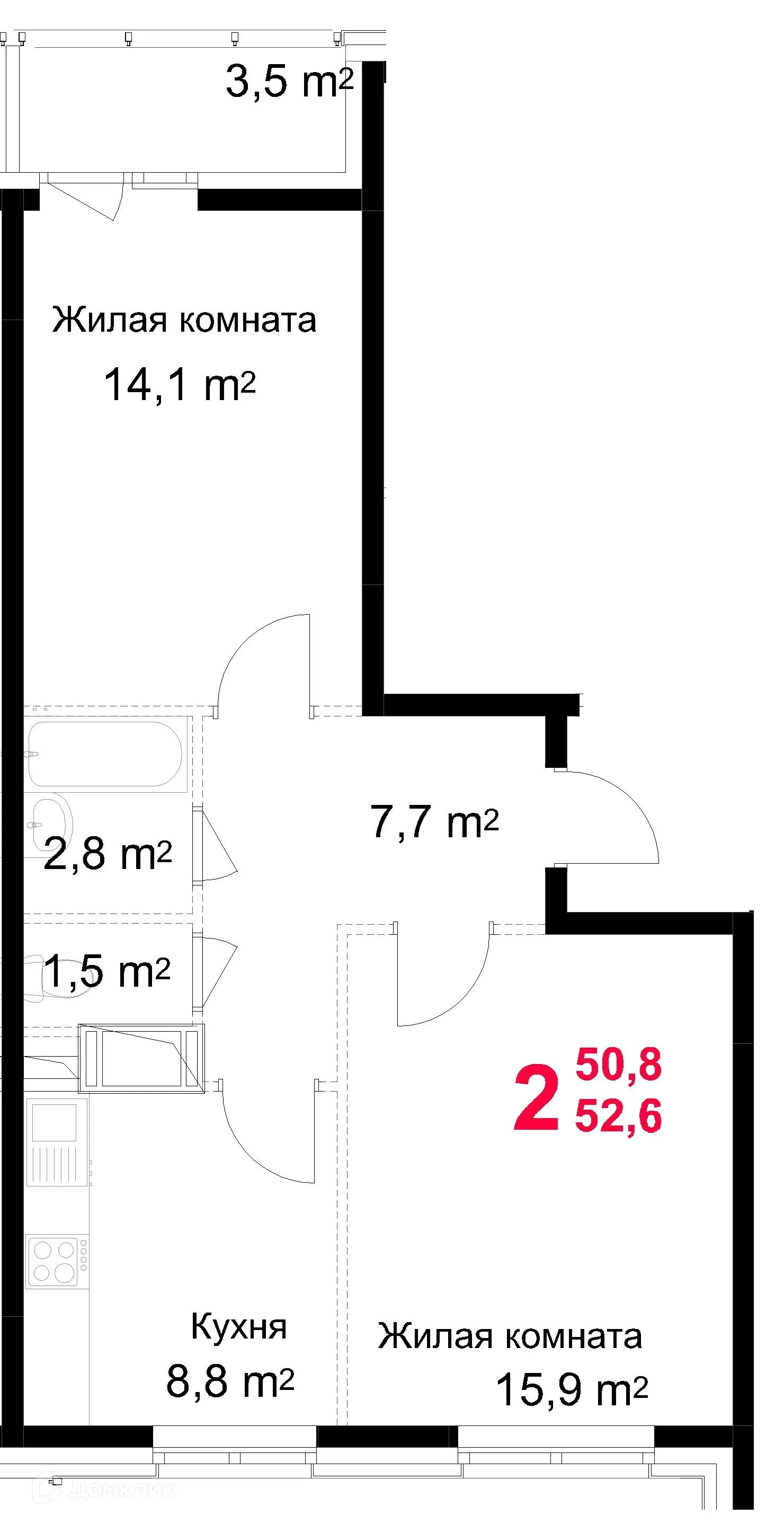 Фото квартиры в ЖК "Красная Горка"