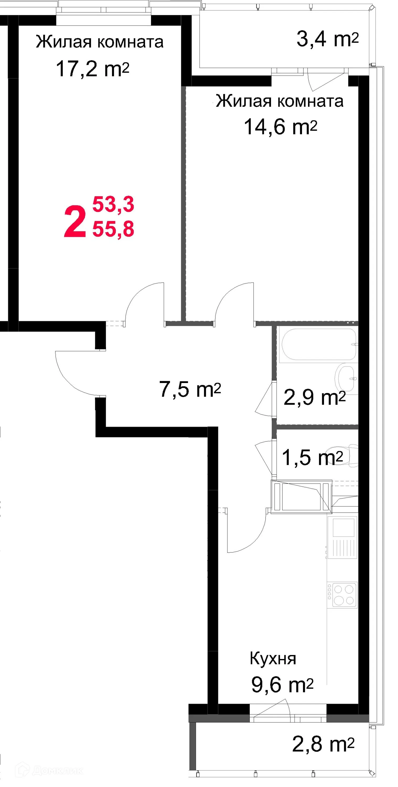 Фото квартиры в ЖК "Красная Горка"