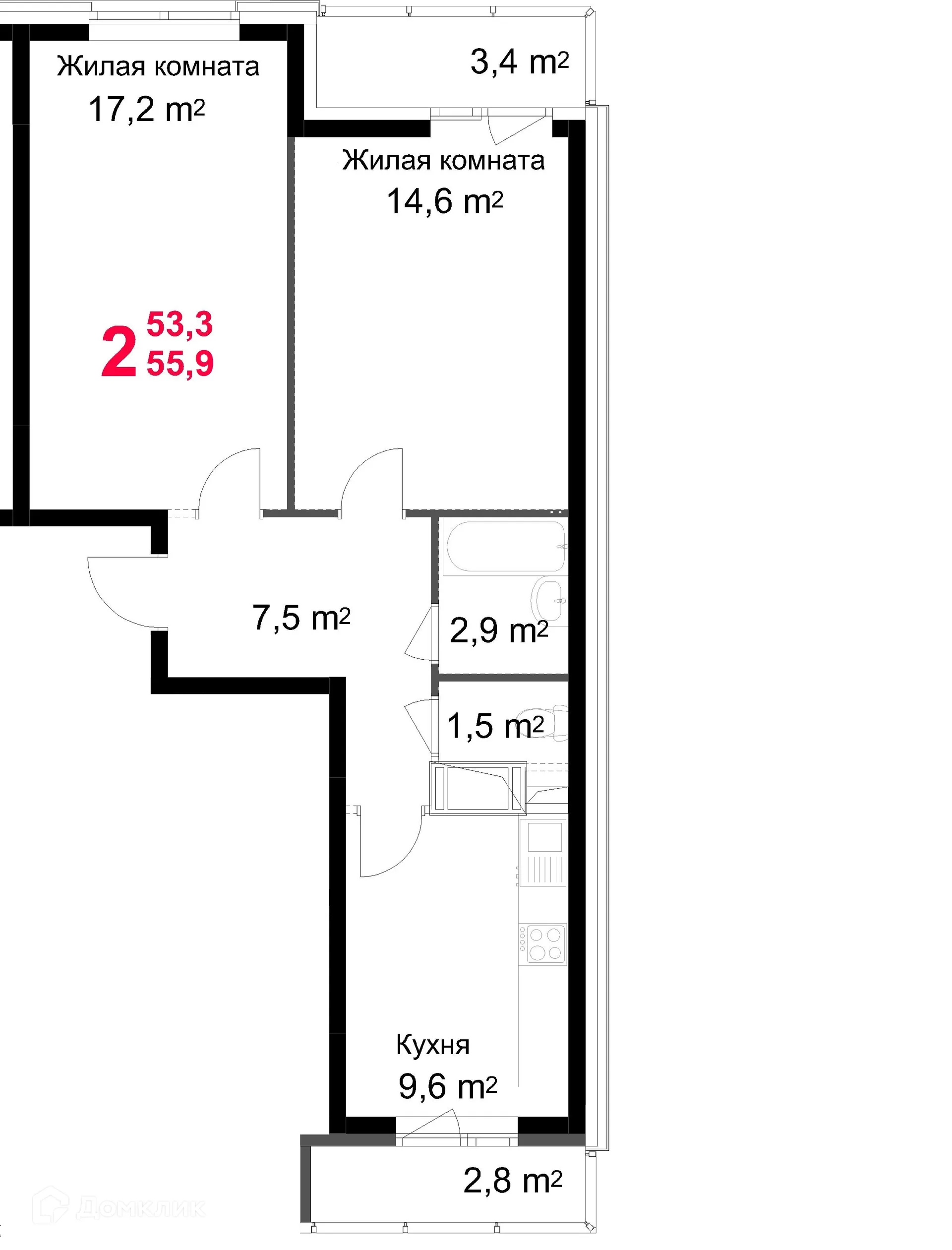 Фото квартиры в ЖК "Красная Горка"