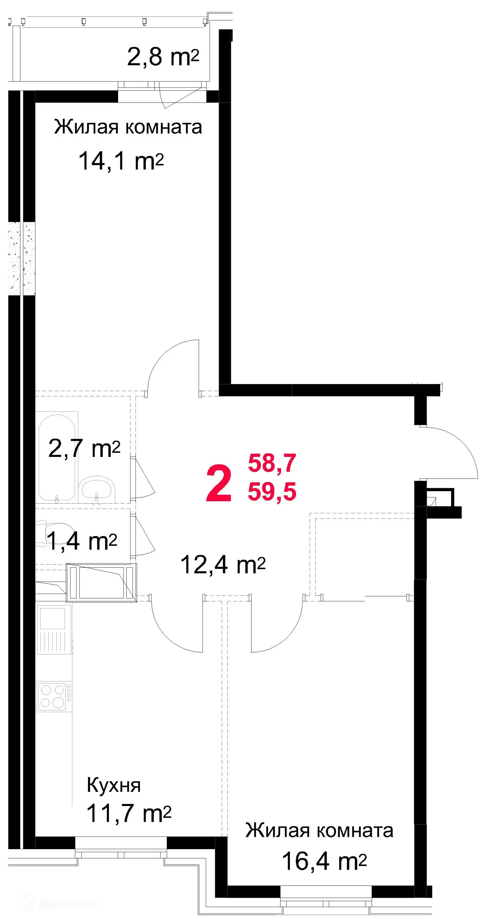 Фото квартиры в ЖК "Красная Горка"