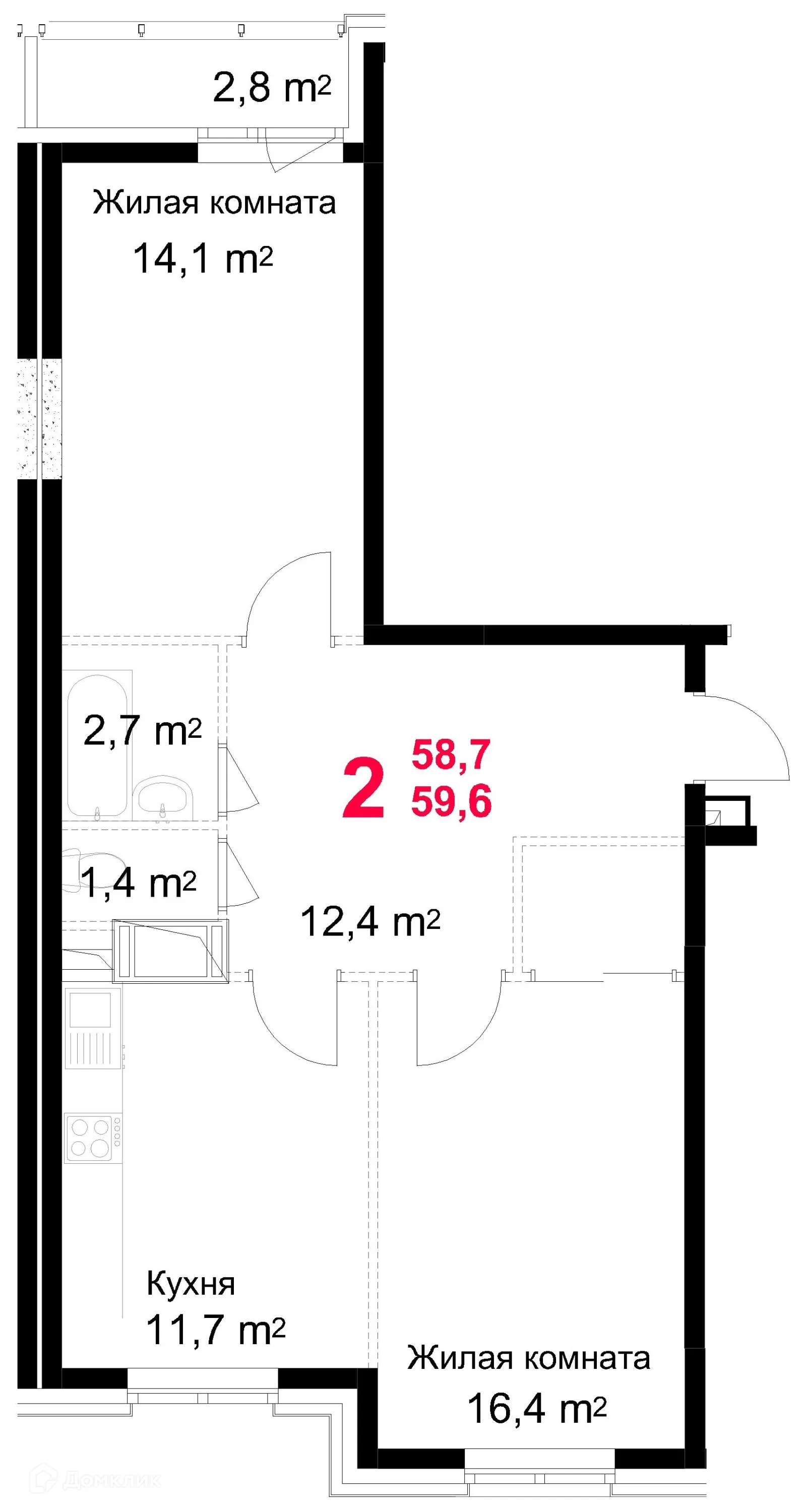 Фото квартиры в ЖК "Красная Горка"