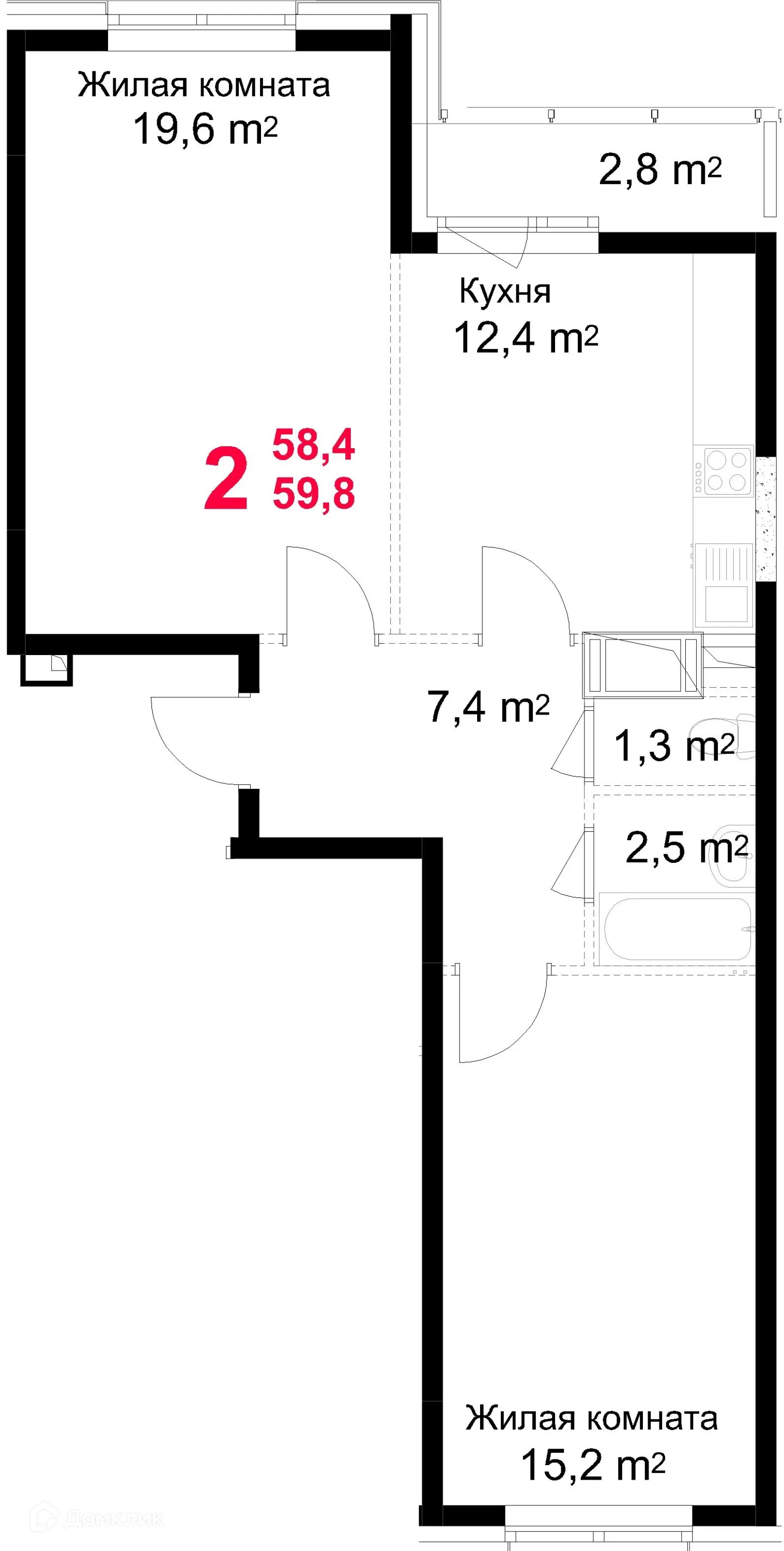 Фото квартиры в ЖК "Красная Горка"