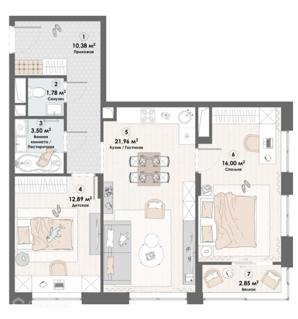 Фото квартиры в ЖК Триумф