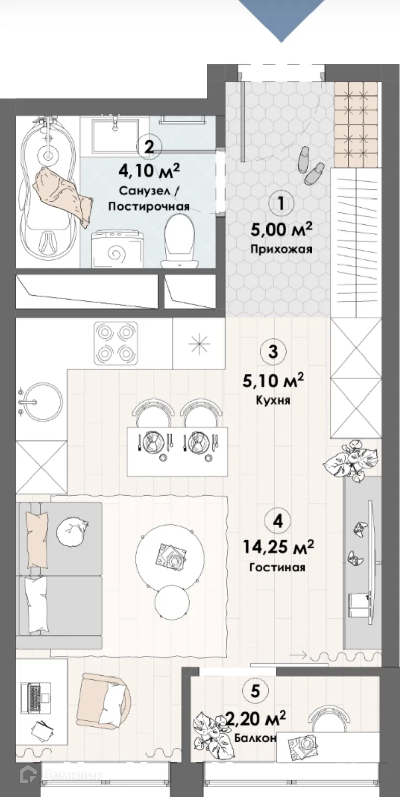 Фото квартиры в ЖК Триумф