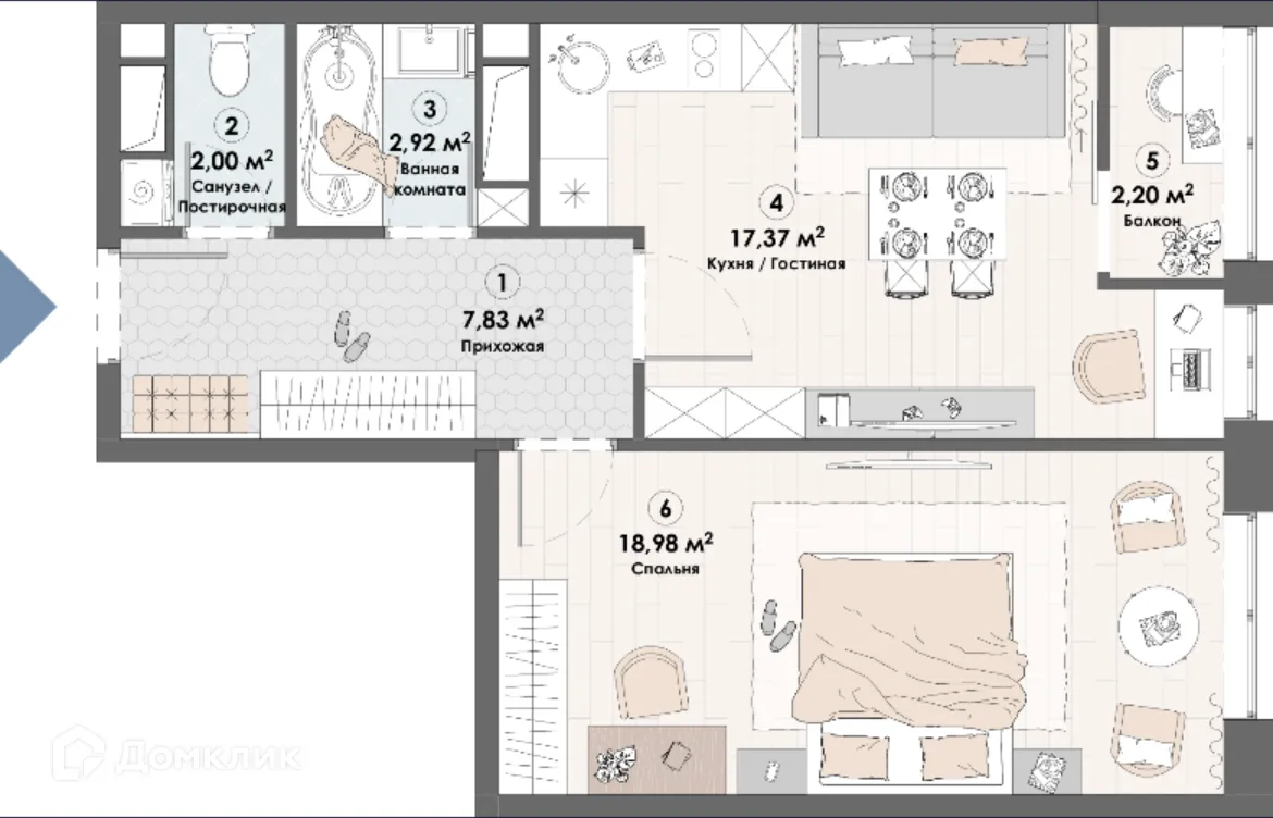 Фото квартиры в ЖК Триумф