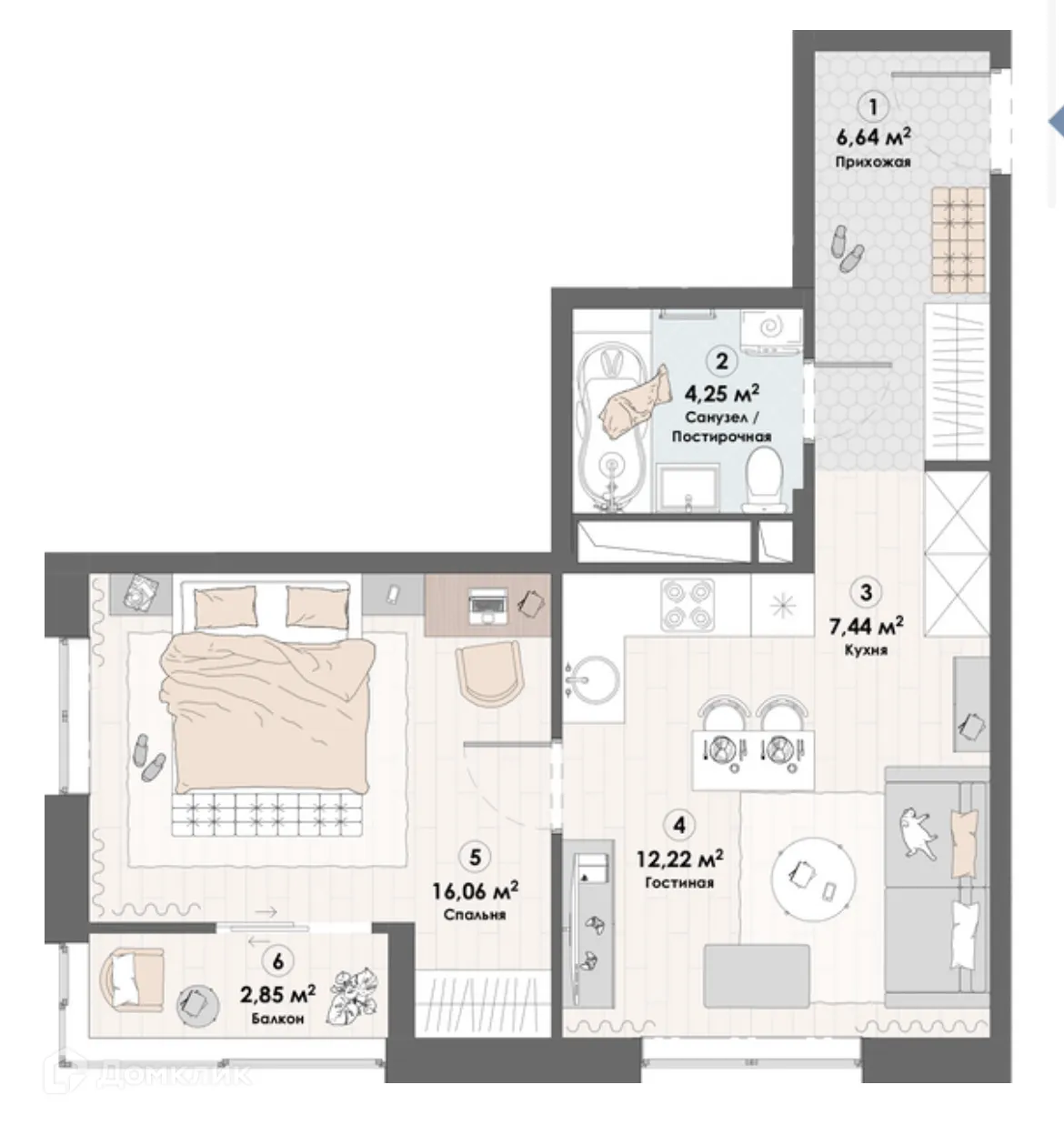 Фото квартиры в ЖК Триумф